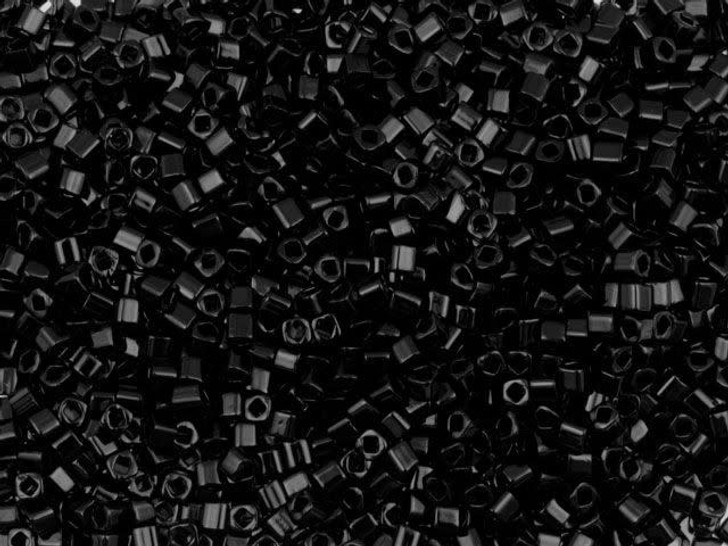 TOHO Bead Cube 1.5mm Opaque Jet, 2.5-Inch Tube