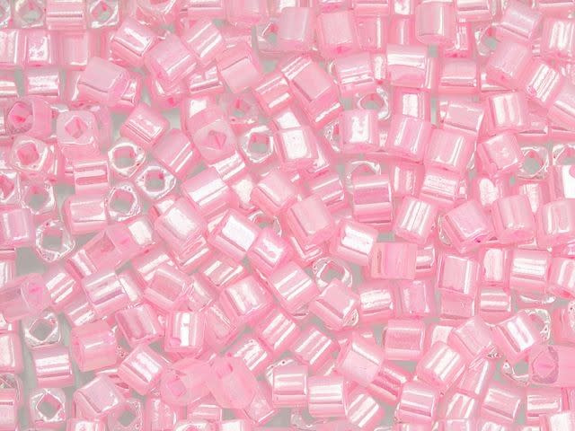 TOHO Bead Cube 3mm Ceylon Innocent Pink 2.5-Inch Tube