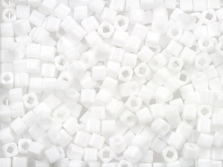 TOHO Bead Cube 3mm Opaque White 2.5-Inch Tube