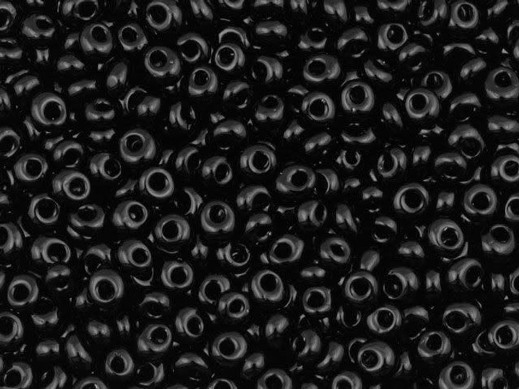 TOHO Bead Magatama 3mm Opaque Jet, 2.5-Inch Tube