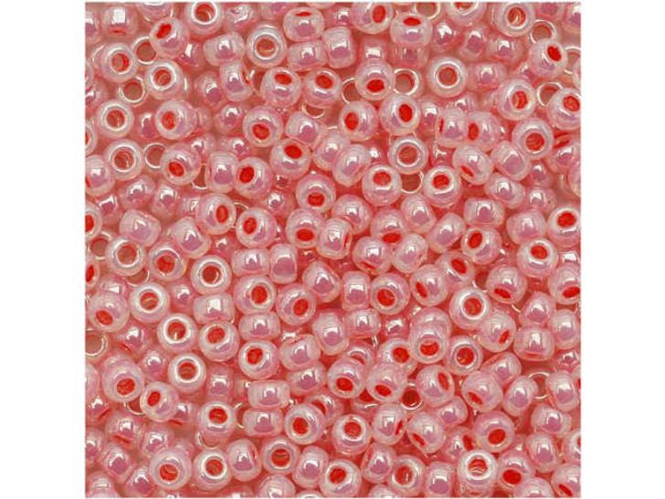 TOHO Bead Round 11/0 Ceylon Coral Pink, 2.5-Inch Tube