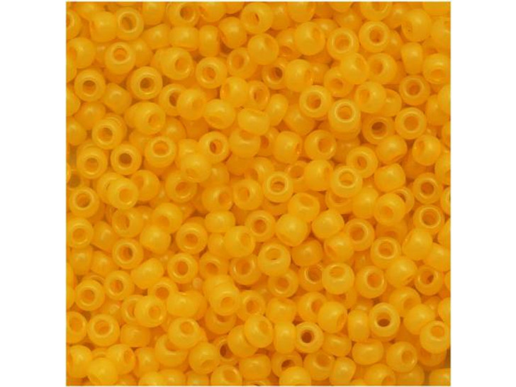 TOHO Bead Round 11/0 Frosted Ceylon Butter Yellow, 2.5-Inch Tube