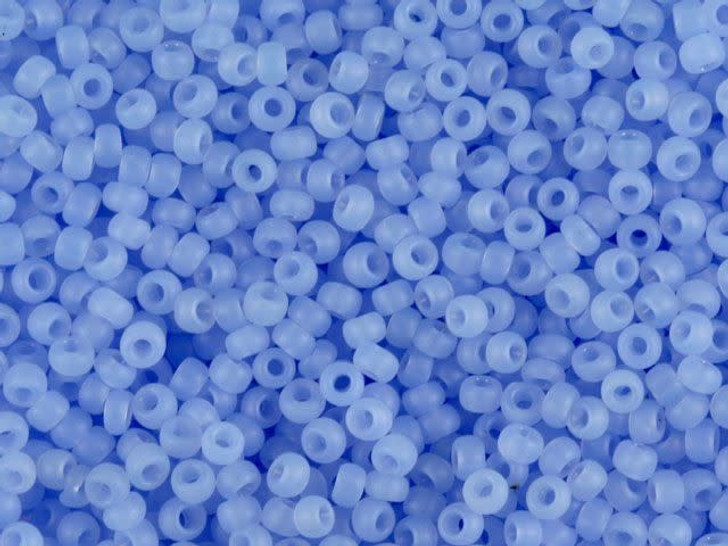 TOHO Bead Round 11/0 Frosted Ceylon Robin's Egg Blue, 2.5-Inch Tube