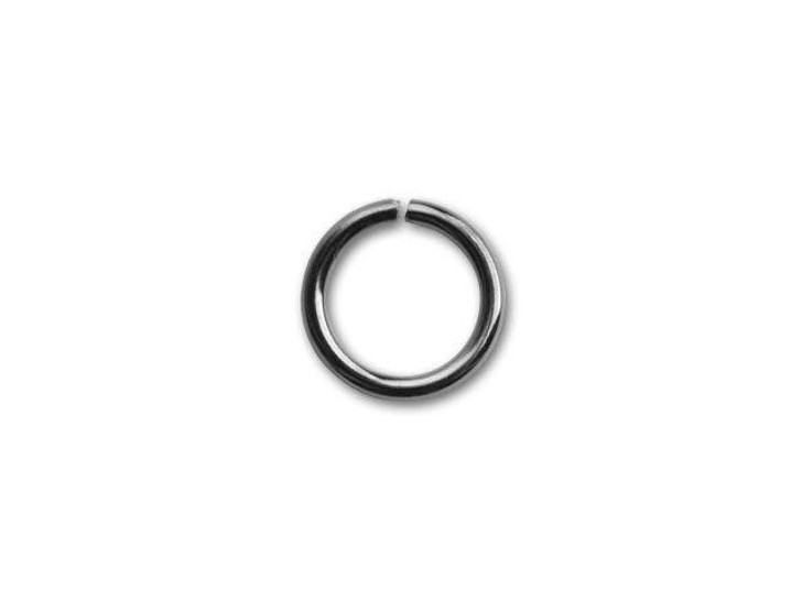 8mm Gunmetal-Plated 18 Gauge Open Jump Ring
