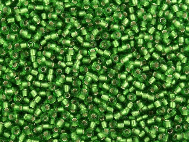 TOHO Bead Round 11/0 Frosted Silver-Lined Peridot, 2.5-Inch Tube
