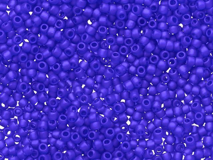 TOHO Bead Round 11/0 Frosted Transparent Blue 2.5-Inch Tube