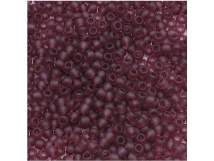 TOHO Bead Round 11/0 Frosted Transparent Med Amethyst 2.5-Inch Tube