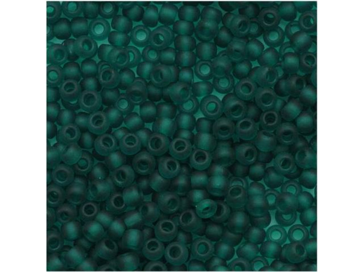 TOHO Bead Round 11/0 Frosted Transparent Teal, 2.5-Inch Tube