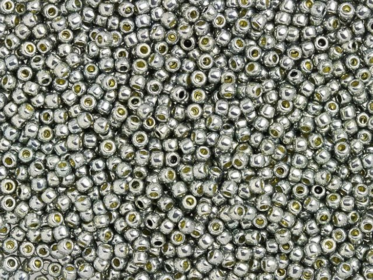 TOHO Bead Round 11/0 Galvanized Blue Slate PermaFinish 2.5-Inch Tube