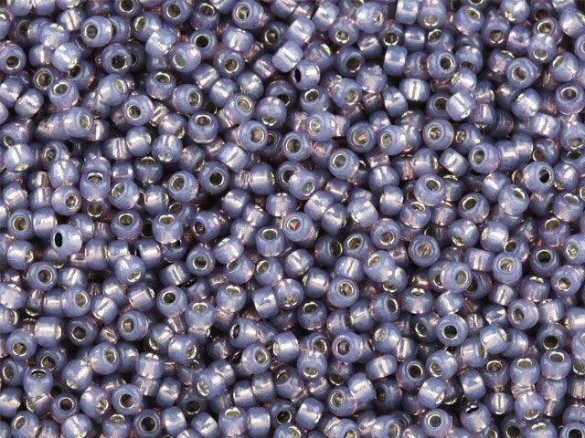 TOHO Bead Round 11/0 Gilt-Lined Lilac Opal, 2.5-Inch Tube