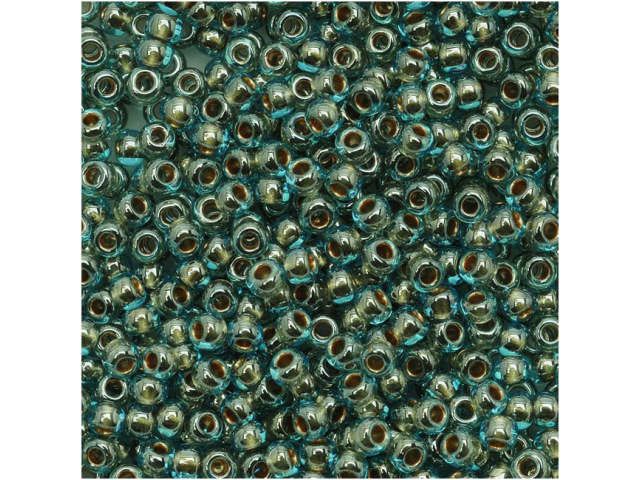 TOHO Bead Round 11/0 Gold-Lined Aquamarine 2.5-Inch Tube