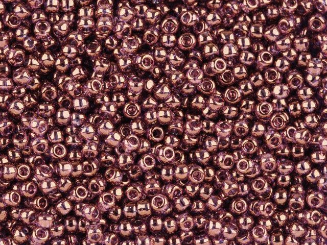 TOHO Bead Round 11/0 Gold-Lustered Dark Lavender, 2.5-Inch Tube