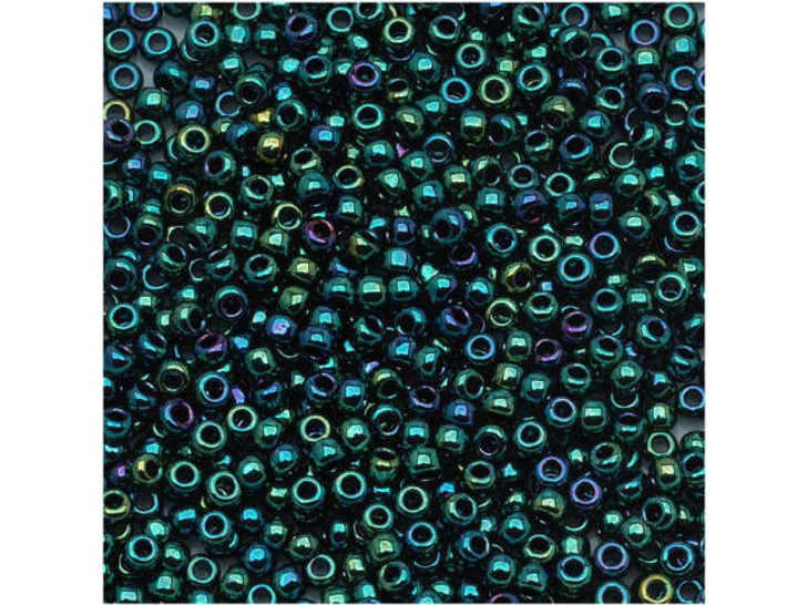 TOHO Bead Round 11/0 Higher-Metallic Emerald Iris 2.5-Inch Tube
