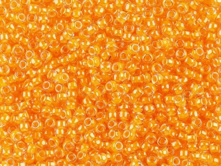 TOHO Bead Round 11/0 Luminous Melon Lined Crystal, 2.5-Inch Tube