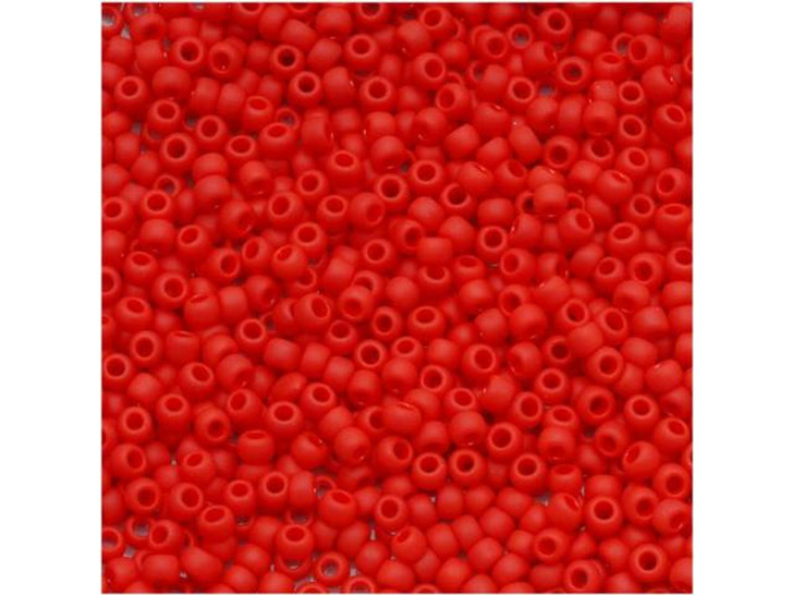 TOHO Bead Round 11/0 Matte Opaque Cherry, 2.5-Inch Tube