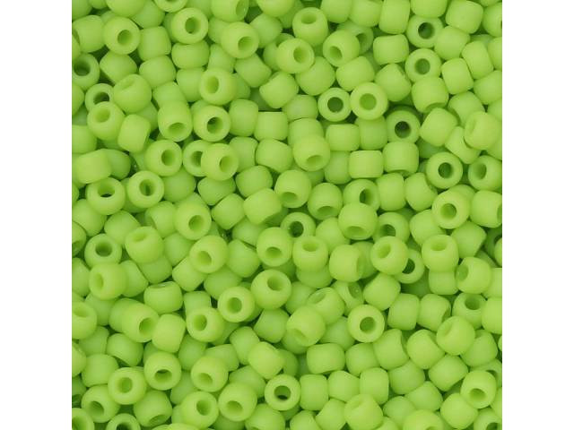 TOHO Bead Round 11/0 Matte Opaque Sour Apple, 2.5-Inch Tube