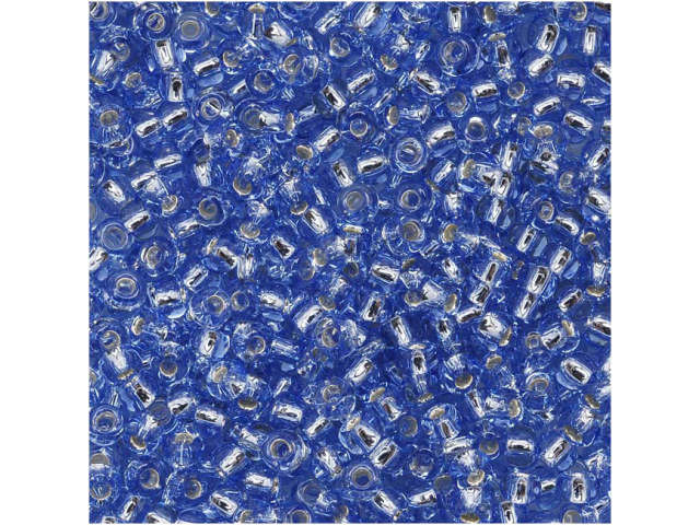 TOHO Bead Round 11/0 Silver-Lined Light Sapphire, 2.5-Inch Tube