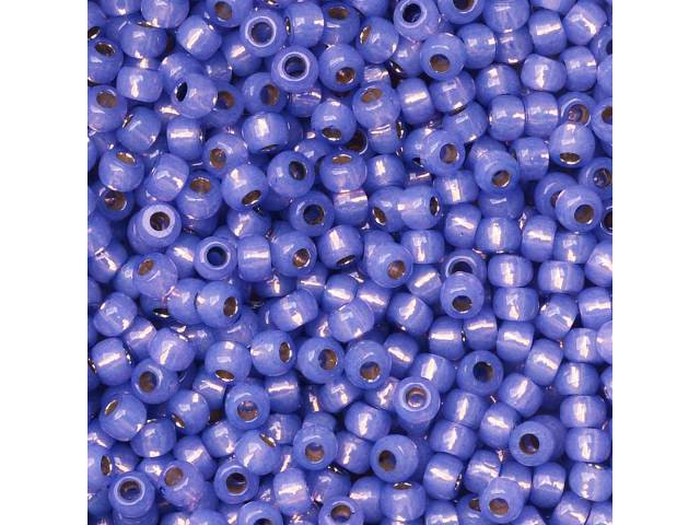 TOHO Bead Round 11/0 Silver-Lined Milky Sapphire PermaFinish 2.5-Inch Tube