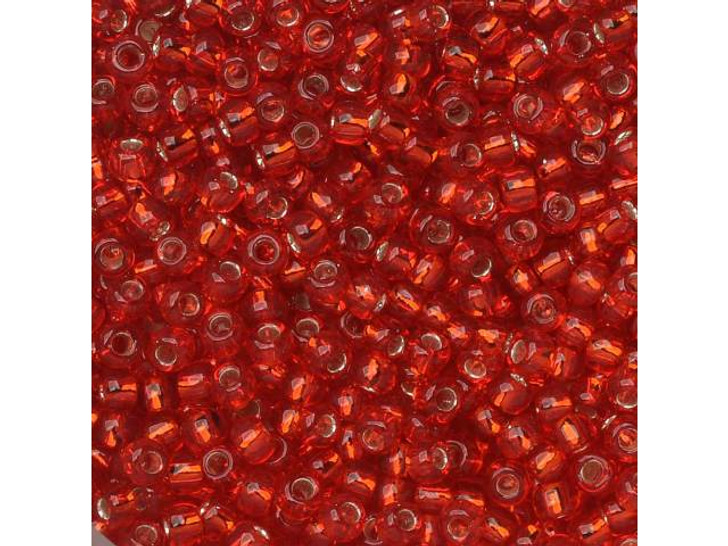 TOHO Bead Round 11/0 Silver-Lined Siam Ruby, 2.5-Inch Tube