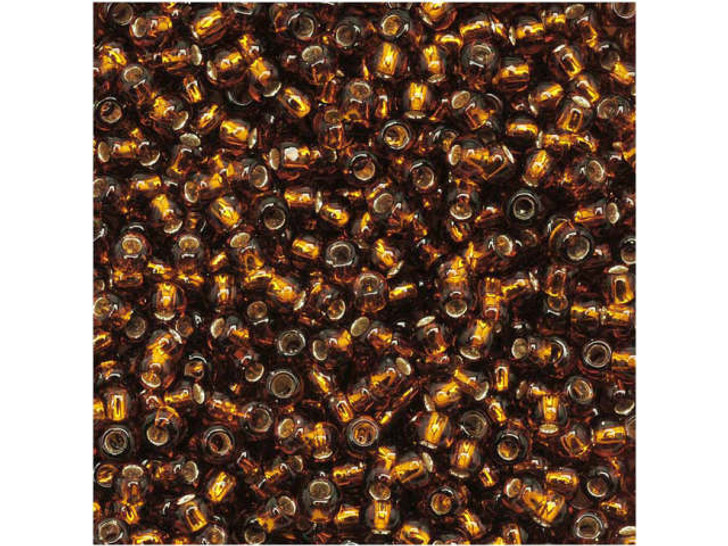 TOHO Bead Round 11/0 Silver-Lined Smokey Topaz, 2.5-Inch Tube