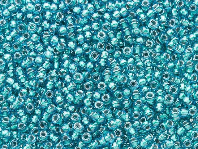 TOHO Bead Round 11/0 Teal-Lined Metallic Light Sapphire, 2.5-Inch Tube