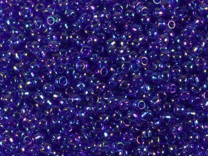 TOHO Bead Round 11/0 Transparent Blue AB, 2.5-Inch Tube
