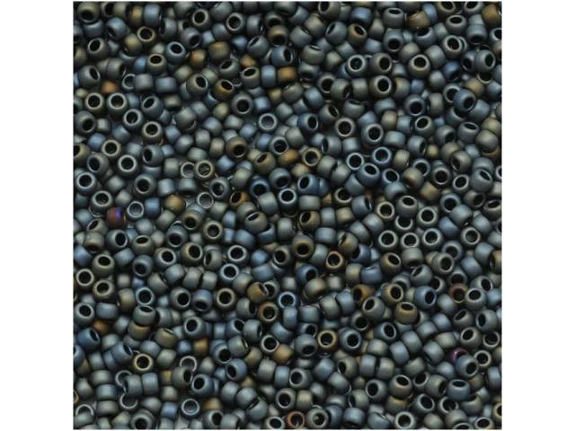 TOHO Bead Round 15/0 Matte Iris Gray 2.5-Inch Tube