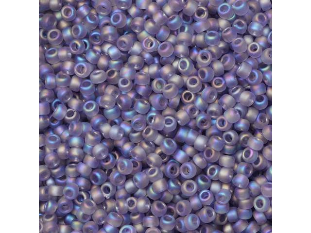 TOHO Bead Round 15/0 Matte Transparent Light Tanzanite AB, 2.5-Inch Tube