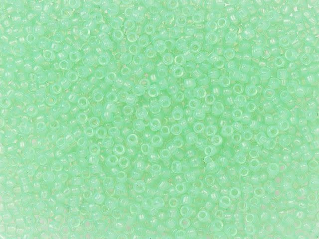 TOHO Bead Round 15/0 Milky Kiwi 2.5-Inch Tube