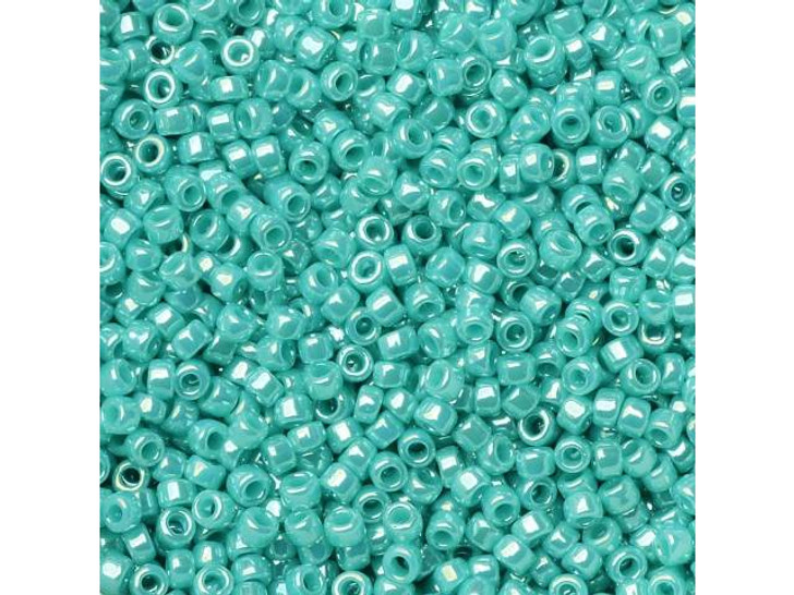 TOHO Bead Round 15/0 Opaque Turquoise Luster 2.5-Inch Tube