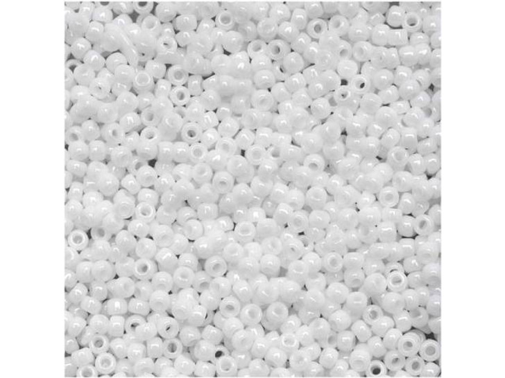 TOHO Bead Round 15/0 Opaque White, 2.5-Inch Tube