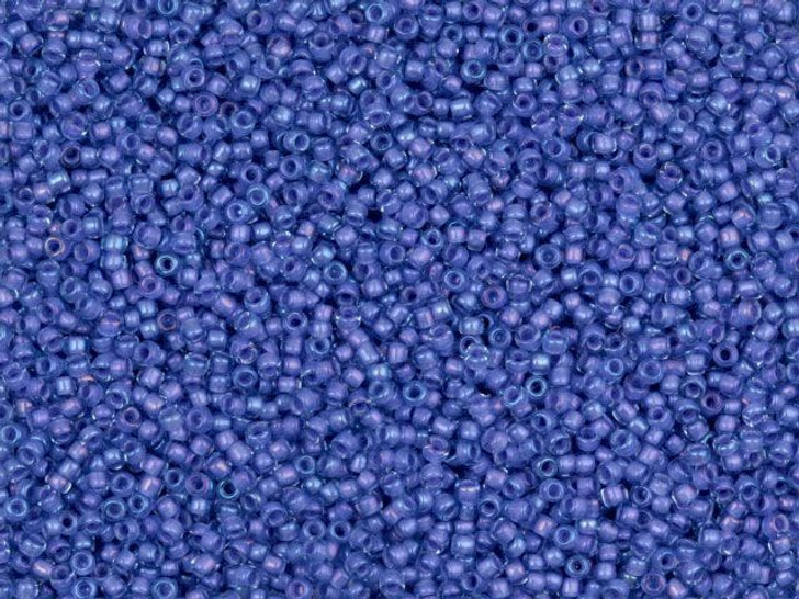 TOHO Bead Round 15/0 Purple Lined Light Sapphire 2.5-Inch Tube