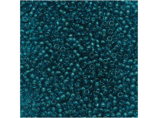 TOHO Bead Round 15/0 Transparent Teal, 2.5-Inch Tube