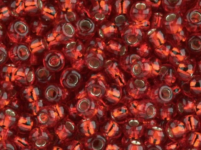 TOHO Bead Round 3/0 Silver-Lined Ruby 2.5-Inch Tube