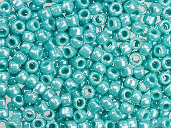 TOHO Bead Round 6/0 Opaque Turquoise Luster 2.5-Inch Tube