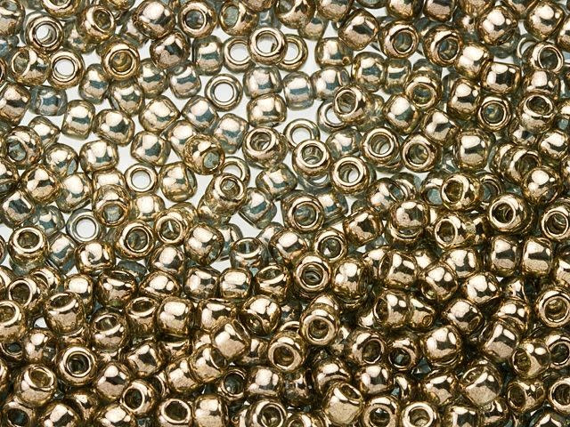 TOHO Bead Round 8/0 Gold-Lustered Montana Blue, 2.5-Inch Tube