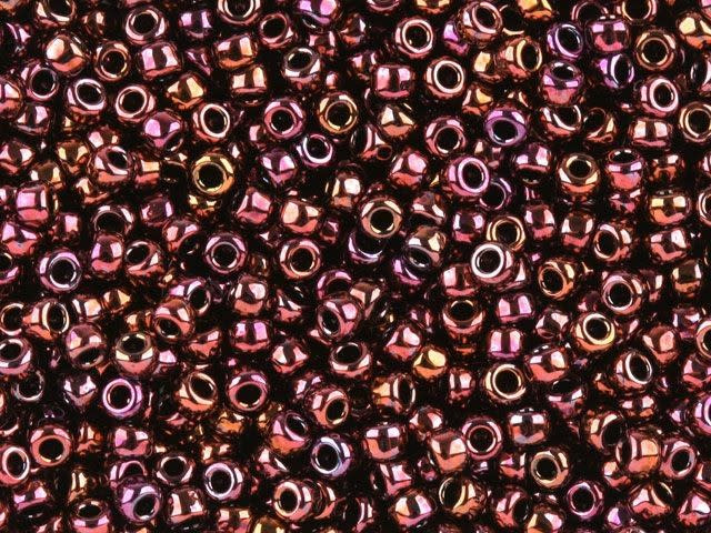 TOHO Bead Round 8/0 Higher-Metallic Dark Plum Iris 2.5-Inch Tube