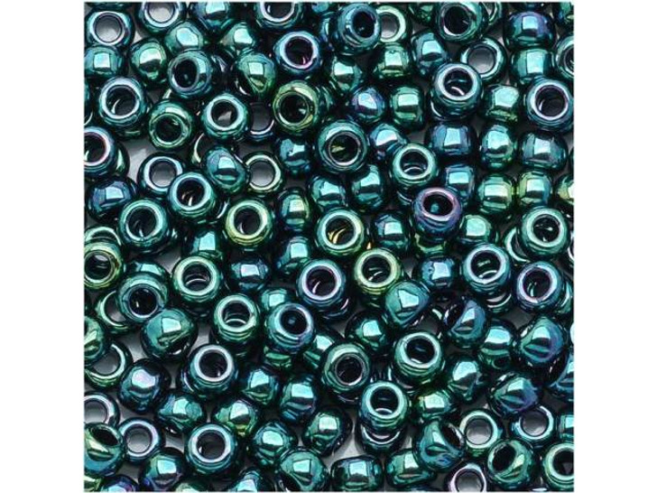 TOHO Bead Round 8/0 Higher-Metallic Emerald Iris 2.5-Inch Tube