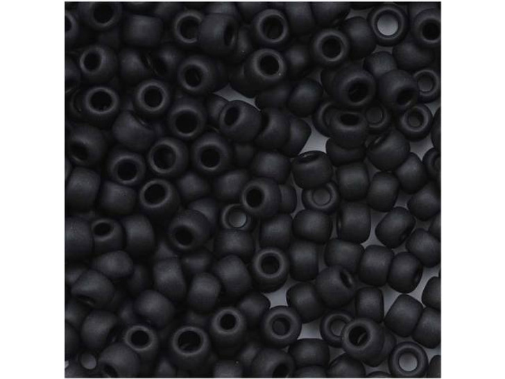 TOHO Bead Round 8/0 Matte Black, 2.5-Inch Tube