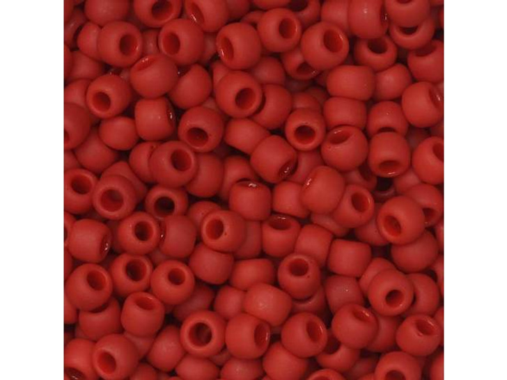 TOHO Bead Round 8/0 Matte Opaque Pepper Red, 2.5-Inch Tube