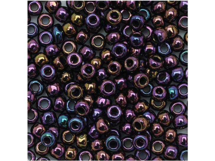 TOHO Bead Round 8/0 Metallic Plum Iris, 2.5-Inch Tube