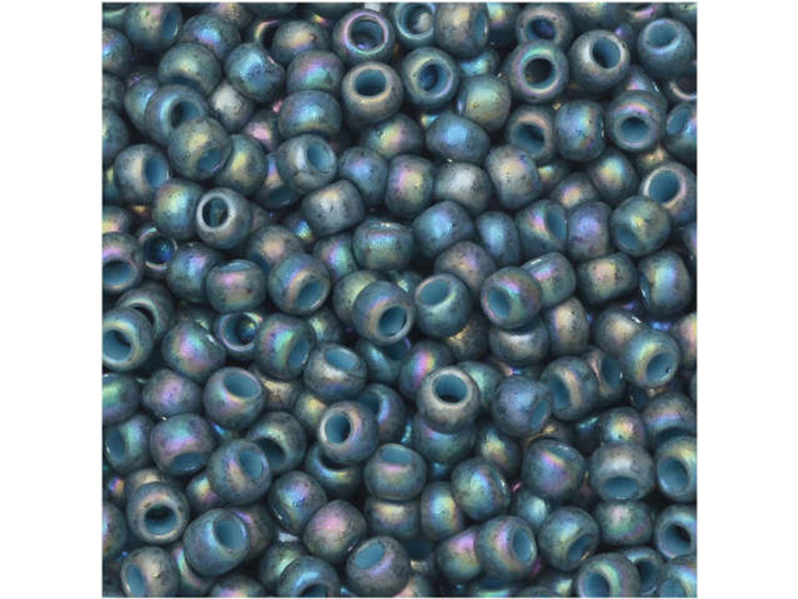 TOHO Bead Round 8/0 Semi-Glazed Blue Turquoise AB 2.5-Inch Tube