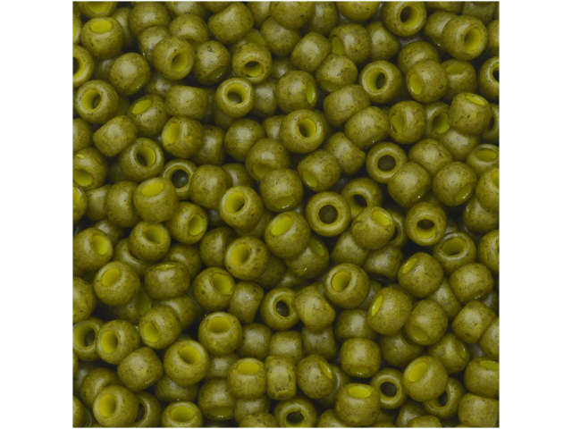 TOHO Bead Round 8/0 Semi-Glazed Olive 2.5-Inch Tube