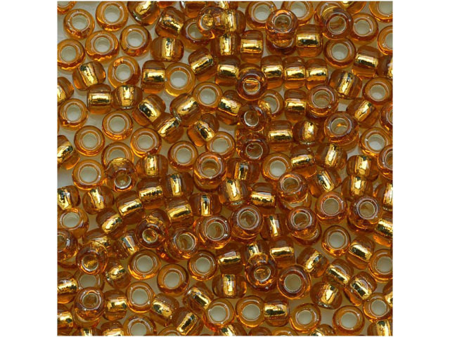 TOHO Bead Round 8/0 Silver-Lined Dark Gold, 2.5-Inch Tube
