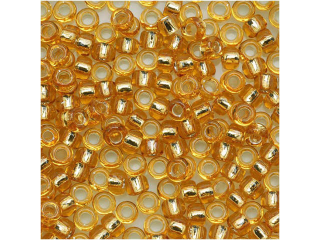 TOHO Bead Round 8/0 Silver-Lined Medium Gold, 2.5-Inch Tube