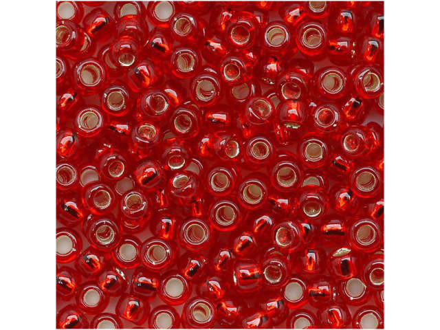 TOHO Bead Round 8/0 Silver-Lined Ruby, 2.5-Inch Tube