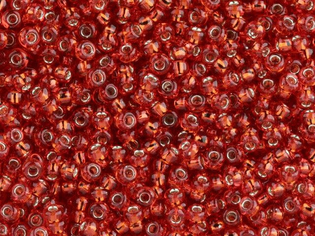 TOHO Bead Round 8/0 Silver-Lined Tangerine 2.5-Inch Tube