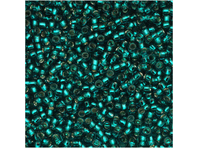 TOHO Bead Round 8/0 Silver-Lined Teal, 2.5-Inch Tube