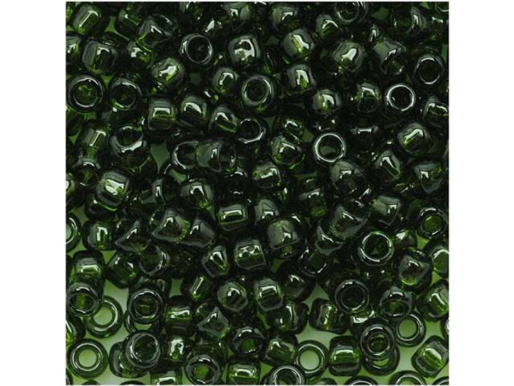 TOHO Bead Round 8/0 Transparent Olivine, 2.5-Inch Tube