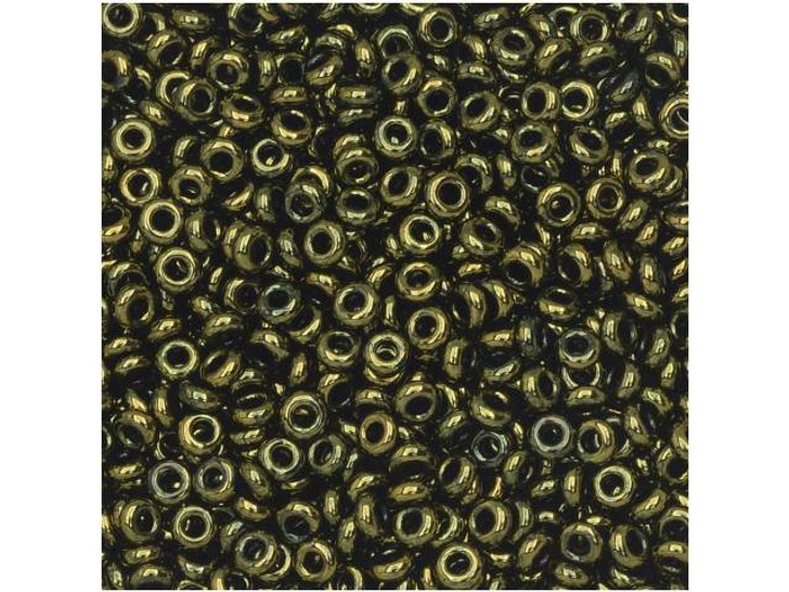 TOHO Demi Round Bead 11/0 Gold-Lustered Dark Antique Bronze approx. 7.8g Tube